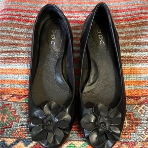 BOC Black Women's Shoes with Floral Detail